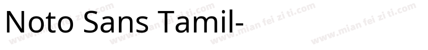 Noto Sans Tamil字体转换